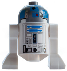 Astromech Droid, R2-D2, Flat Silver Head (sw0512)