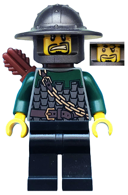 Kingdoms - Dragon Knight Scale Mail with Chain and Belt, Helmet with Broad Brim, Quiver (cas488)