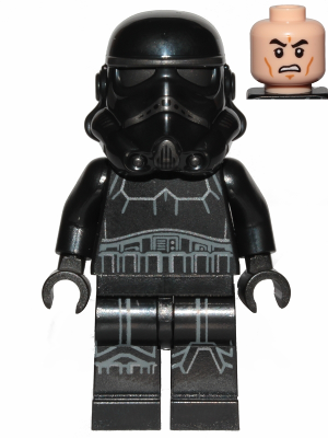 Imperial Shadow Trooper - Male, Dual Molded Helmet, Light Nougat Head, Scowl (sw1031)
