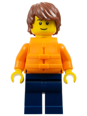 Man (Jason 'Just Jason' Brickle) - Reddish Brown Hair, Orange Jacket and Life Jacket, Dark Blue Legs (cty1791)