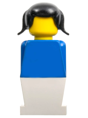 LEGOLAND - Blue Torso, White Legs, Black Pigtails Hair (old020)