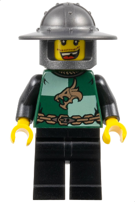 Kingdoms - Dragon Knight Quarters, Helmet with Broad Brim, Missing Tooth (Chess Pawn) (cas508)