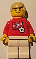 Soccer Player - Norwegian Player 2, Norwegian Flag Torso Sticker on Front, Black Number Sticker on Back (specify number in listing) (soc024s05)
