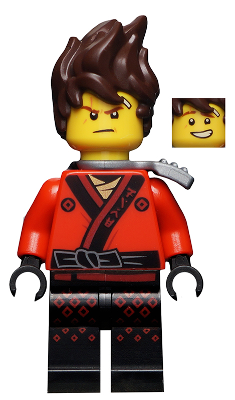 Kai - The LEGO Ninjago Movie, Hair, Flat Silver Scabbard (njo0317)
