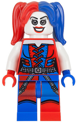 Harley Quinn - Blue and Red Hands and Pigtails (sh0260)