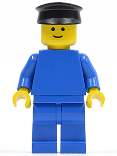 Plain Blue Torso with Blue Arms, Blue Legs, Black Hat (pln020)