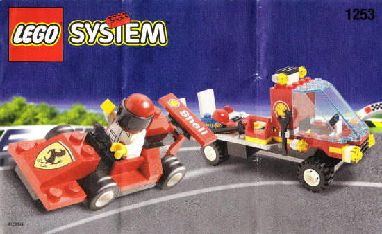 1253 Shell Race Car Transporter (Certified) LEGO Town