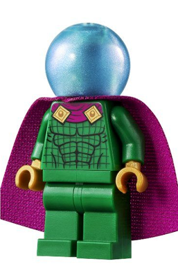 Mysterio - Light Bluish Gray Head, Satin Trans-Light Blue Helmet, Double Hole Cape (sh0709)