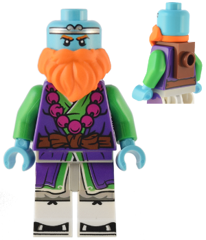 Sandy - Purple and Bright Green Robe, Neck Bracket (mk112)