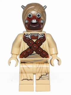 Tusken Raider - Dark Tan Head with Spikes, Crossed Belts, Printed Legs (sw0620)