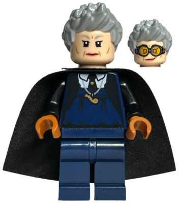 Madam Rolanda Hooch - Dark Blue Outfit, Light Nougat Head, Black Starched Cape (hp296)
