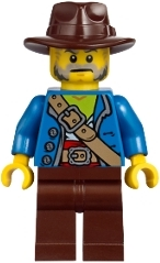 Bandit - Male, Blue Coat, Dark Brown Legs, Dark Brown Fedora (bdp231)