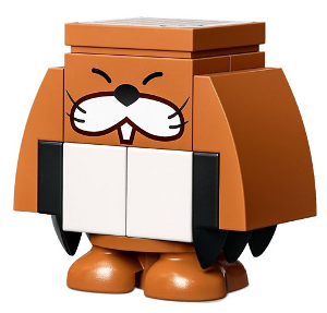 Monty Mole - Face on 1 x 2 Brick (Mar0126)