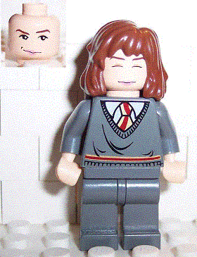 Hermione Granger - Gryffindor Stripe Torso, Dark Bluish Gray Legs, Sleeping / Awake Face (hp065)