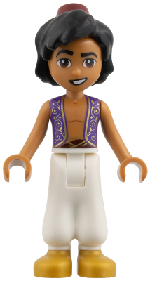 Aladdin - Gold Filigree on Vest and Belt, Medium Nougat Skin (dp242)
