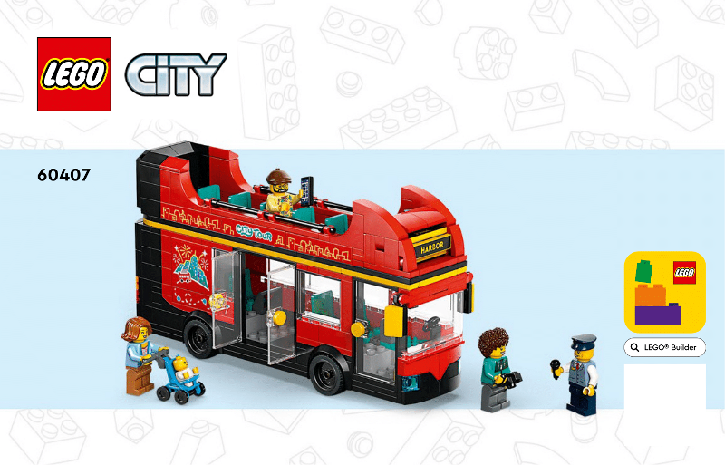 60407 Red Double-Decker Sightseeing Bus (Used) LEGO City