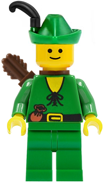 Forestman - Pouch, Green Hat, Black Feather, Quiver (cas240a)