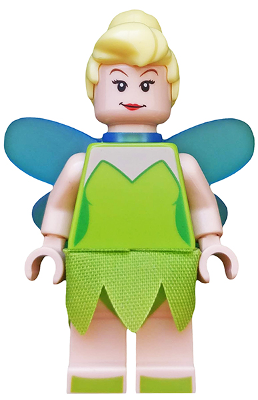 Tinker Bell - Minifigure, Trans-Medium Blue Fairy Wings, Lime Cloth Skirt (dis022)