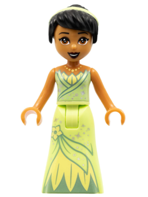 Tiana - Round Beaded Necklace, Thick Hinge Skirt, Hairband (dp065)
