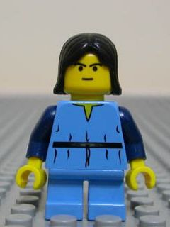 Boba Fett, Young - Medium Blue Shirt, Yellow Head (sw0054)