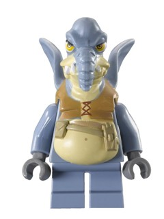 Watto - Sand Blue, Printed Head, Dark Bluish Gray Hands (sw0325)