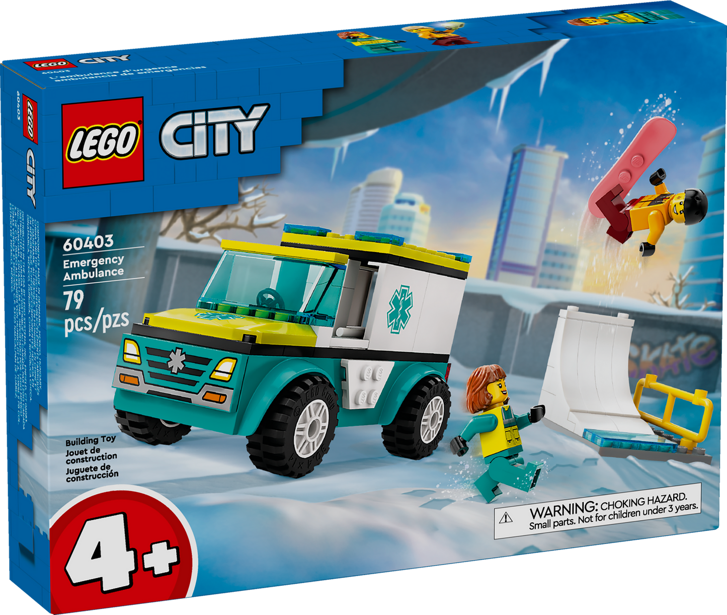 60403 Emergency Ambulance and Snowboarder