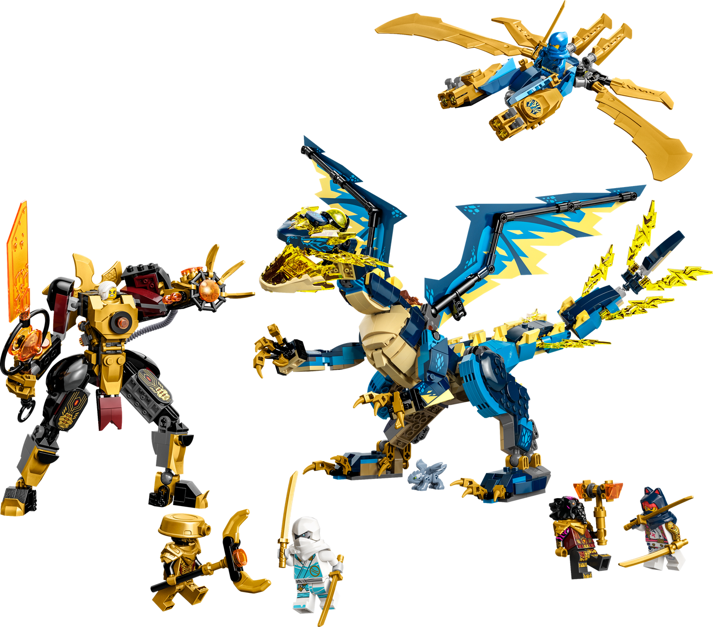 71796 Elemental Dragon vs. The Empress Mech