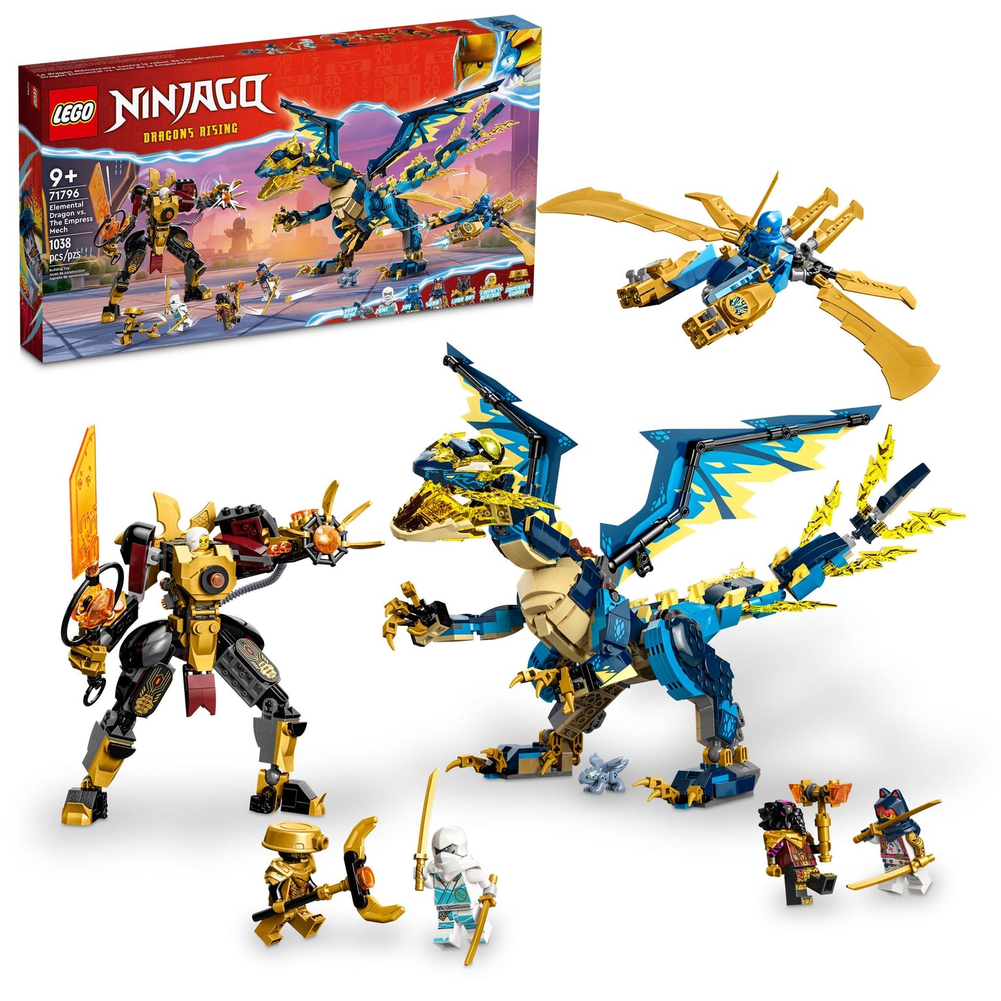 71796 Elemental Dragon vs. The Empress Mech