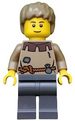 Fantasy Era - Peasant Male Young, Brown Eyebrows, Thin Grin (cas410)