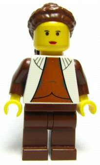Princess Leia - Bespin Outfit, Long Braided Hair, Plain Legs, Yellow Head (sw0104)