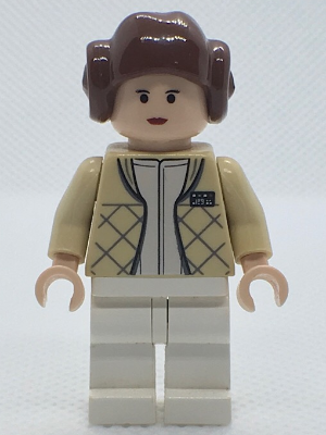 Princess Leia - Hoth Outfit, Tan Jacket, Smooth Hair with Buns (sw0113a)