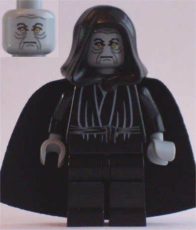 Emperor Palpatine - Light Bluish Gray Head, Light Bluish Gray Hands (sw0124)