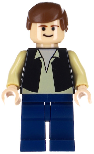 Han Solo - Black Vest over Tan Shirt, Dark Blue Plain Legs (sw0601)