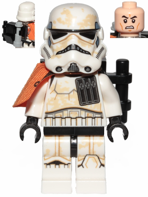 Sandtrooper Squad Leader (Captain) - Orange Pauldron, Ammo Pouch, Dirt Stains, Survival Backpack (sw0961)