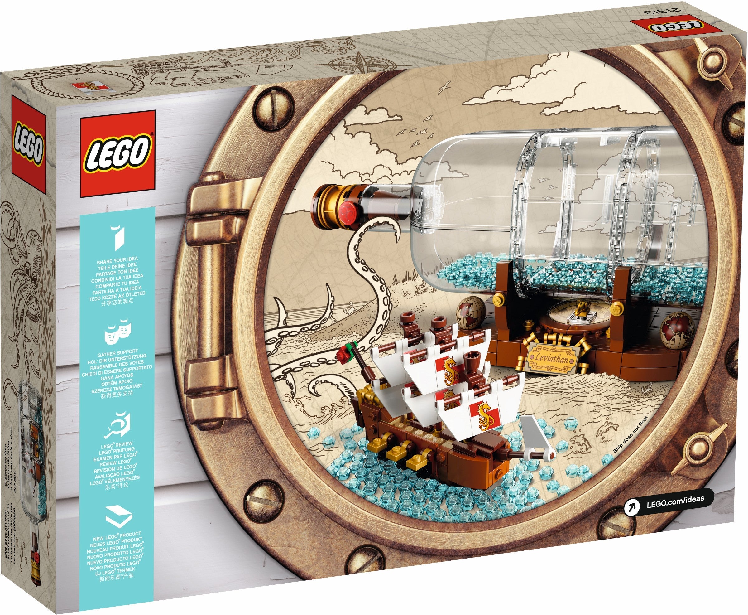 21313 Ship In A Bottle Retired LEGO Ideas Bricks Minifigs Portland