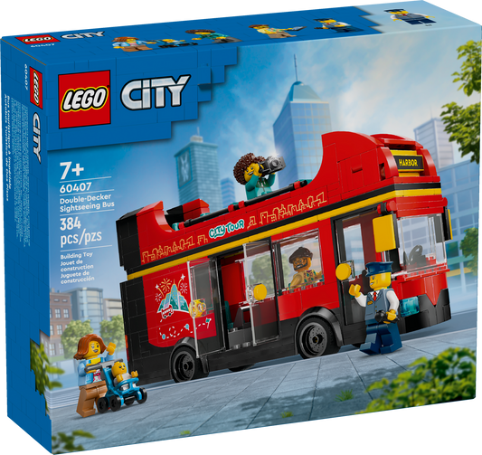 60407 Red Double-Decker Sightseeing Bus