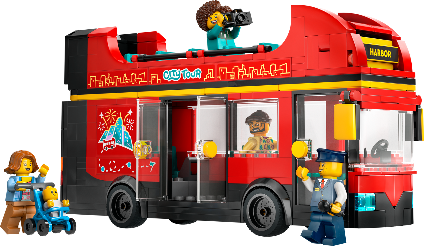 60407 Red Double-Decker Sightseeing Bus