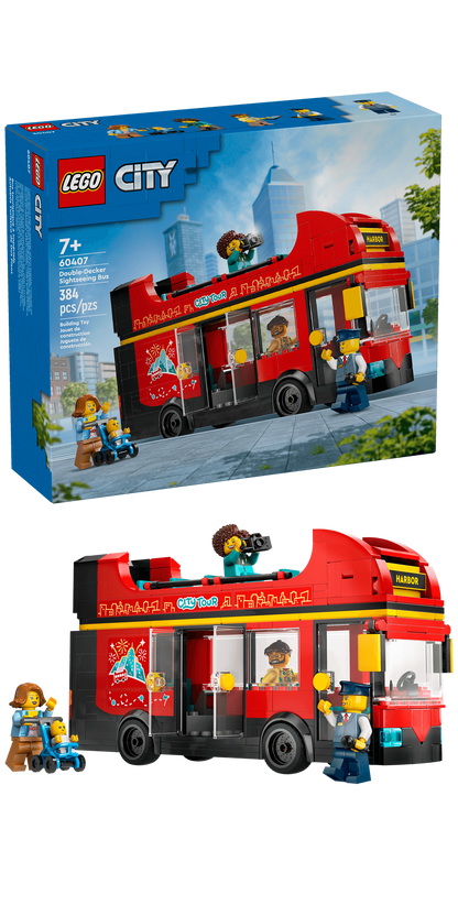 60407 Red Double-Decker Sightseeing Bus