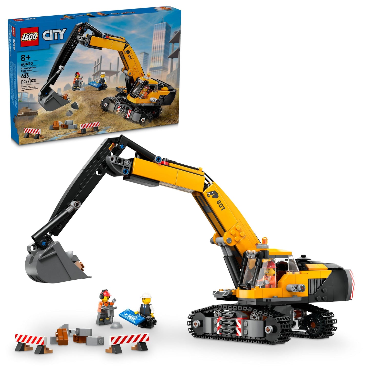 60420 Yellow Construction Excavator