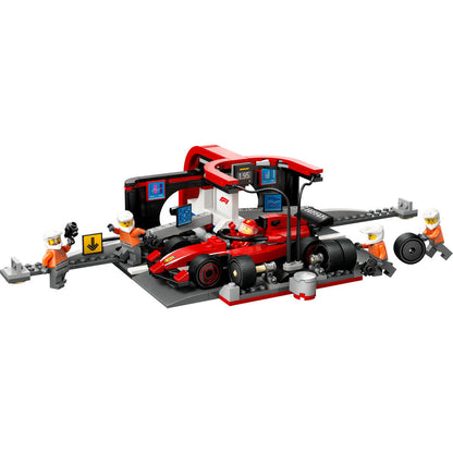 60443 F1 Pit Stop & Pit Crew with Ferrari Car (Retired) LEGO City