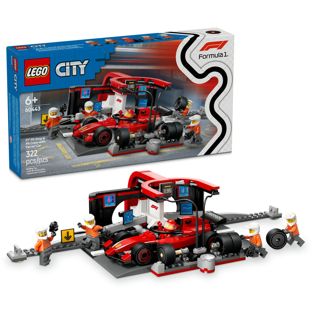 60443 F1 Pit Stop & Pit Crew with Ferrari Car (Retired) LEGO City