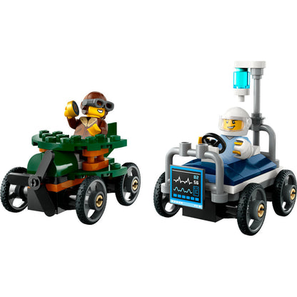 60459 Airplane vs. Hospital Bed Race Car Pack (Certified) LEGO City