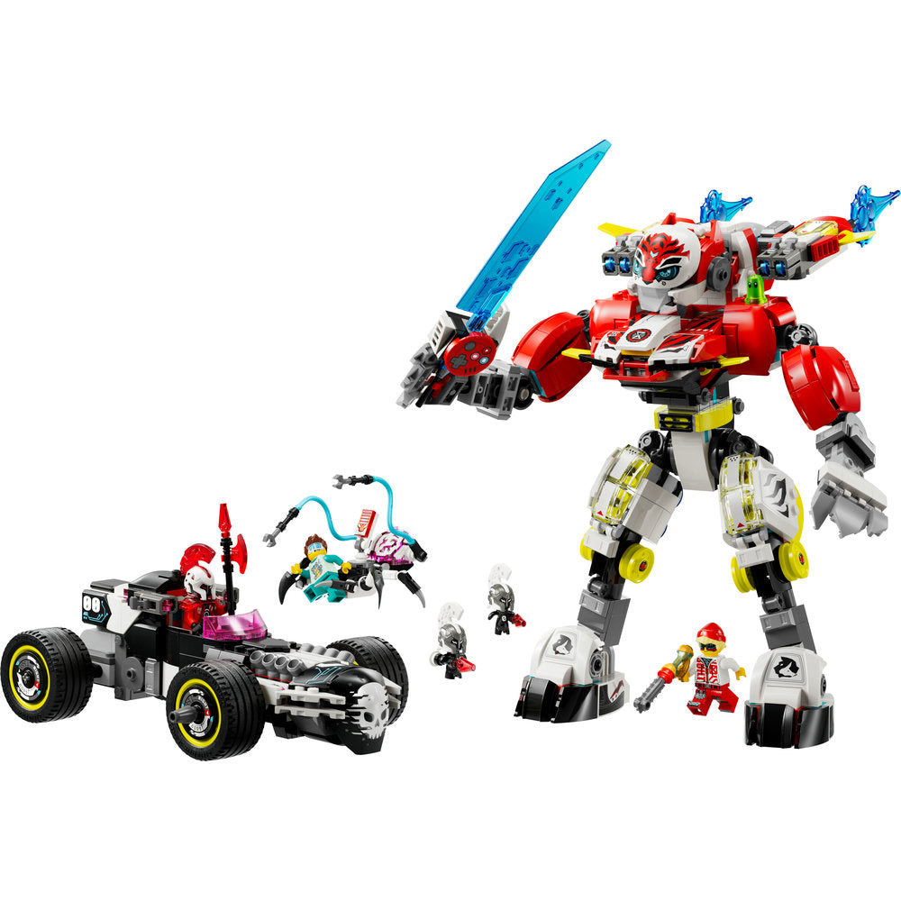 71497 Cooper's Tiger Mech & Zero's Hot Rod Car (Certified) LEGO Dreamzzz
