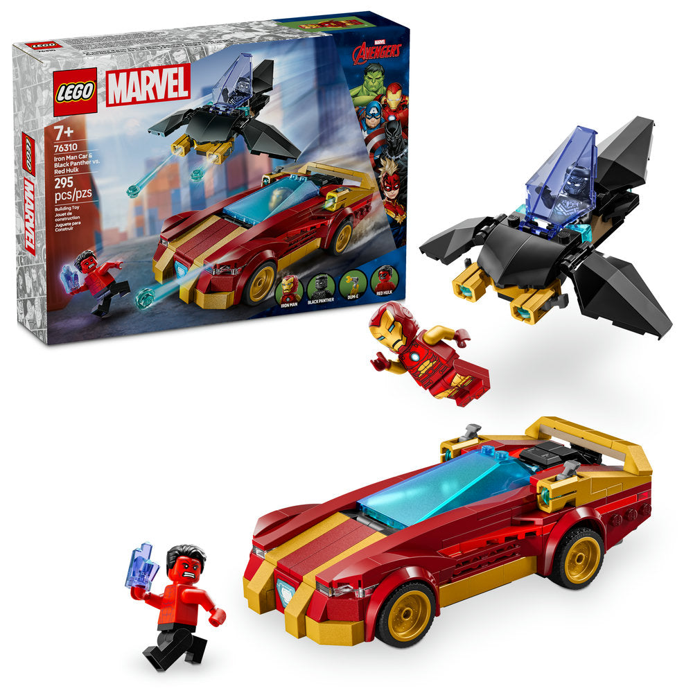 76310 Iron Man Car & Black Panther vs. Red Hul