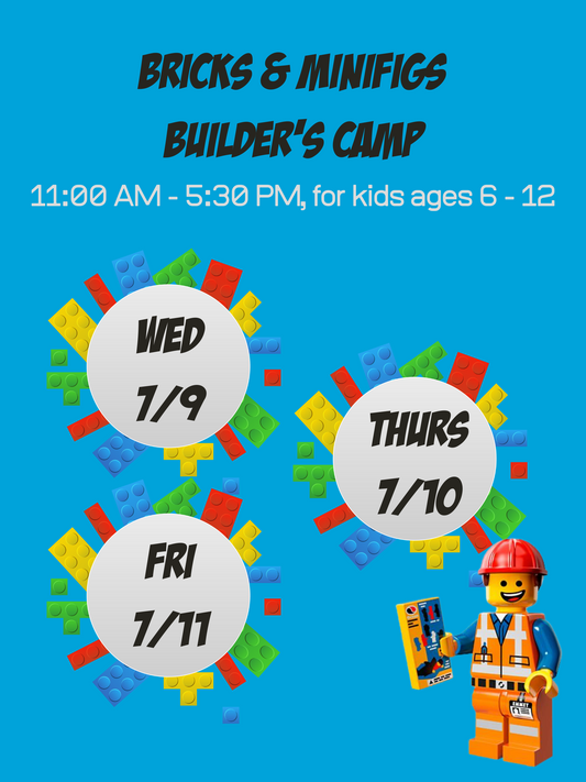 Bricks & Minifigs Day Camp: July 9, 10, 11 - 3 Day Pass
