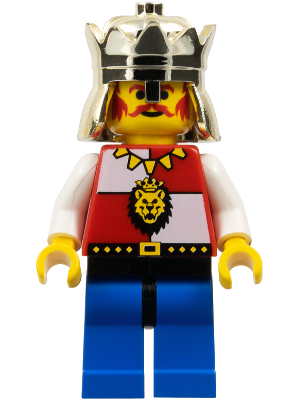 Royal Knights - King, Chrome Gold Crown, Lion Crest, Black Hips, Blue Legs (cas552)