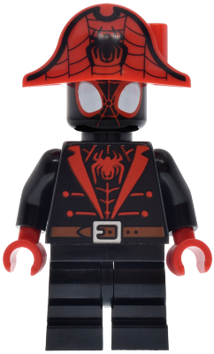 Spider-Man (Miles 'Spin' Morales) - Black Medium Legs, Red Spider Log, Pirate Hat (sh1110)
