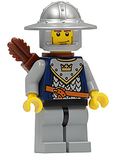 Fantasy Era - Crown Knight Scale Mail with Crown, Helmet with Broad Brim, Vertical Cheek Lines, Quiver (cas347)