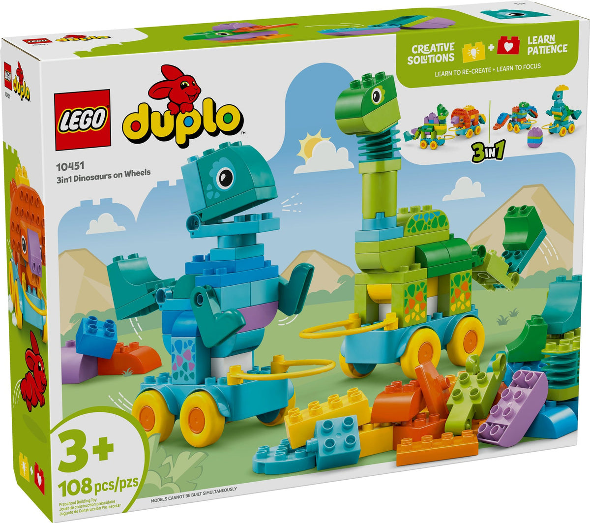 10451 3in1 Dinosaurs on Wheels (Retired) LEGO DUPLO