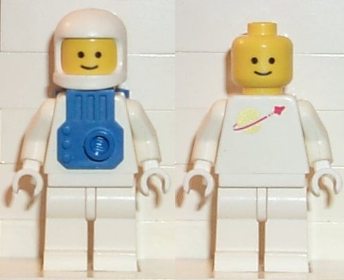 Classic Space - White with Blue Jet Pack with Stud On Front (sp052)
